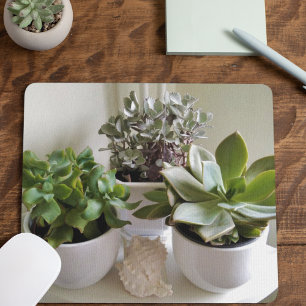 シーシェルで白いポッテッドスキュリント マウスパッド