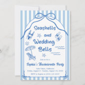 シーシェルとウェディングベル独身最後の夜 招待状 (正面)