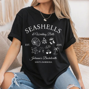 シーシェルとウェディングベル バチェロレッテパーティー Tシャツ