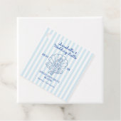 シーシェルとウェディングベル ブライズメイドのパーティー フェイバータグ (インサイチュ)