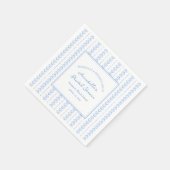 シーシェルとウェディングベル ブライダルシャワーのための海岸風 スタンダードカクテルナプキン (角)