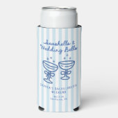 シーシェルとウェディングベル 海岸のバチェロレッテ スリム缶クーラー (Seltzer正面)