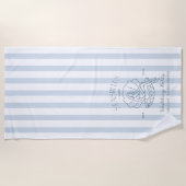 シーシェルとウェディングベル 海岸のバチェロレッテ ビーチタオル (正面)