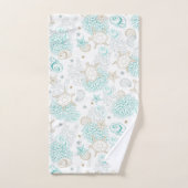 シーシェルとカメ バスタオルセット (ハンドタオル)