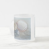 シーシェルとサーフィン フロストグラスマグカップ (正面左)