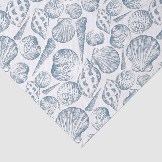 シーシェルとトレンディー色のシームレスなパターンw 薄葉紙 (詳細)