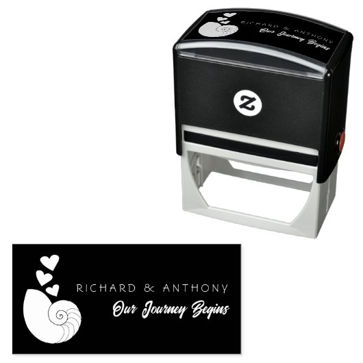 シーシェルとハート セルフインキングスタンプ (インサイチュ)