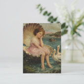 シーシェルとペリカンに住む少女 ポストカード (スタンド正面)