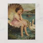 シーシェルとペリカンに住む少女 ポストカード (正面)