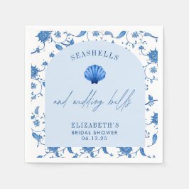 シーシェルと結婚ズベルズコーストブライダルシャワー スタンダードカクテルナプキン