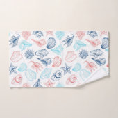 シーシェルのシームレスパターンバスタオルセット バスタオルセット (ハンドタオル)