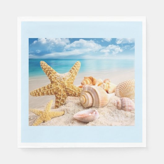 シーシェルのビーチナプキン スタンダードランチョンナプキン (正面)