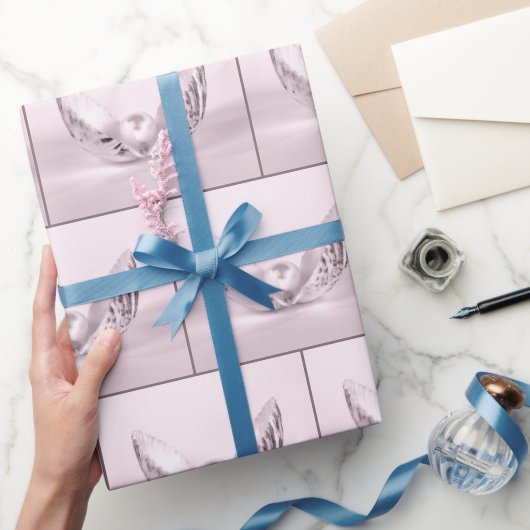 シーシェルのピンクパール ラッピングペーパー (ギフト)