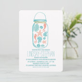 シーシェルのメイソンジャービーチ結婚式招待状 招待状 (スタンド正面)