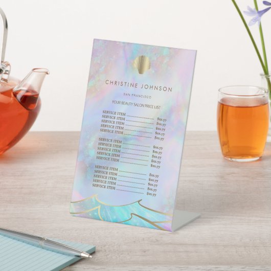 シーシェルのロゴの価格リスト 台座サイン (インサイチュ)