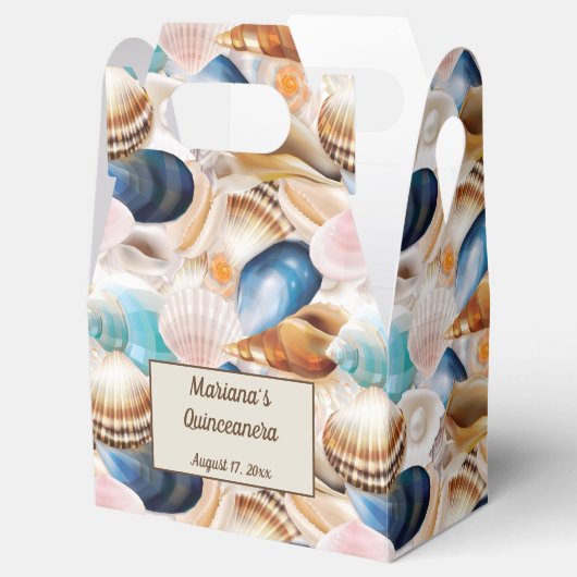 シーシェルの下パターン(の模様が)ある フェイバーボックス (オープン)