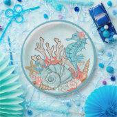 シーシェルの人魚の誕生日パーティーの下 ペーパープレート (パーティー)