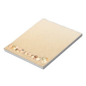 シーシェルの列オンビーチ砂 ノートパッド (回転)