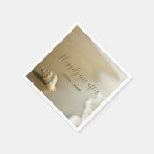 シーシェルの後ずっと幸せにビーチ結婚式 スタンダードカクテルナプキン (角)