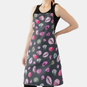 シーシェルの水色：濃い青パターン エプロン (インサイチュ)