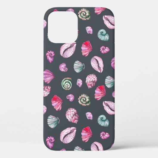 シーシェルの水色：濃い青パターン Case-Mate iPhoneケース (裏面)