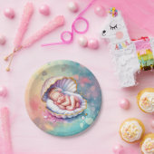 シーシェルの赤ちゃんシャワーを浴びた赤ちゃん ペーパープレート (パーティー)