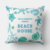 シーシェルアンドスターフィッシュファミリービーチハウス クッション (正面)