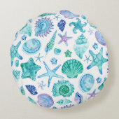 シーシェルアンドスターフィッシュファミリービーチハウス ラウンドクッション (裏面)
