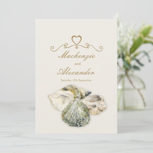 シーシェルアートビーチ結婚式招待状 招待状 (スタンド正面)