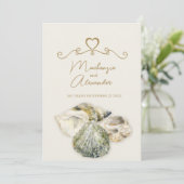 シーシェルアートビーチ結婚式招待状 招待状 (スタンド正面)