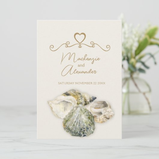 シーシェルアートビーチ結婚式招待状 招待状 (スタンド正面)