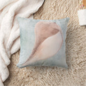 シーシェルインクリームとコースタルブルーパステル クッション (ブランケット)