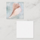 シーシェルインクリーム&コースタルブルーパステ絵画ルズ スクエア名刺 (正面/裏面)