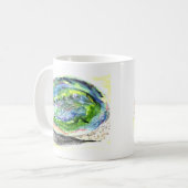 シーシェルウォーターカラーソフトアート コーヒーマグカップ (正面左)