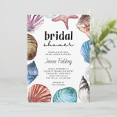シーシェルウォーターカラーブライダルシャワー 招待状 (スタンド正面)