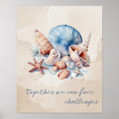 シーシェルウォーター引用文(1 / 3)ウォールアート ポスター (正面)