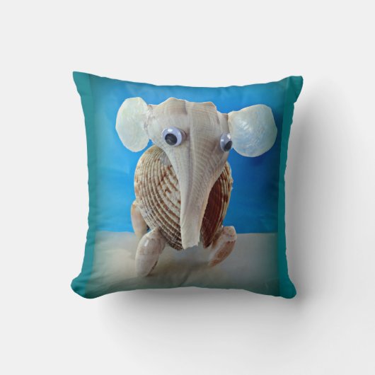 シーシェルエレファントクラフトアニマルサニベルアイランドFL クッション (正面)