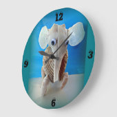 シーシェルエレファントクラフトアニマルサニベルアイランドFL ラージ壁時計 (傾斜)