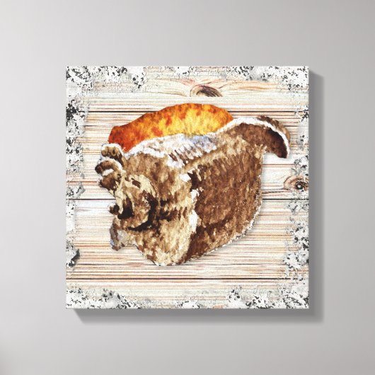 シーシェルオンウッドビーチハウスデコールI キャンバスプリント (正面)