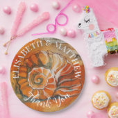 シーシェルオンザビーチ水彩スケッチ 航海の ペーパープレート (パーティー)