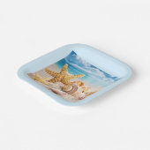 シーシェルオンザビーチ紙プレート ペーパープレート (傾斜あり)