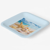 シーシェルオンザビーチ紙プレート ペーパープレート (傾斜あり)