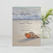 シーシェルオンザビーチ結婚式招待状 招待状 (スタンド正面)