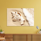 シーシェルオンビーチ | Grand Turk カリブの Island キャンバスプリント (インサイチュ (リビング))