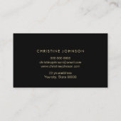 シーシェルオンブラックロイヤリティカード 名刺 (裏面)