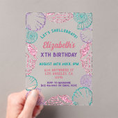 シーシェルガールズ誕生日 アクリル招待状 (インサイチュ (ポータブル))