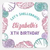 シーシェルガールズ誕生日 スクエアシール (正面)