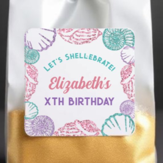 シーシェルガールズ誕生日 スクエアシール