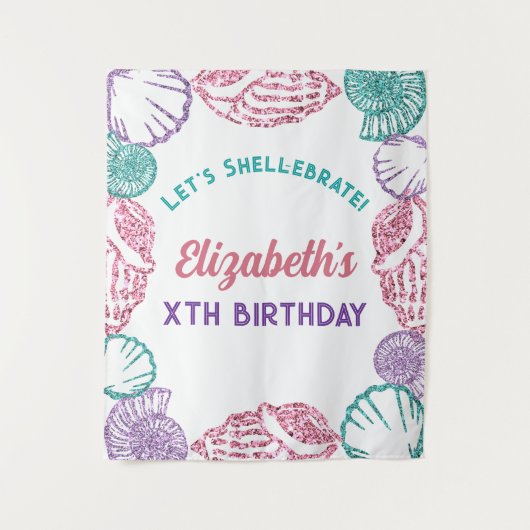 シーシェルガールズ誕生日 タペストリー (正面)