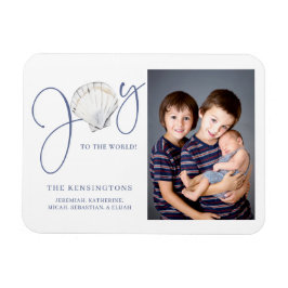 シーシェルクリスマスジョイホリデーフォト マグネット